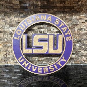 LSU Wooden Sign
